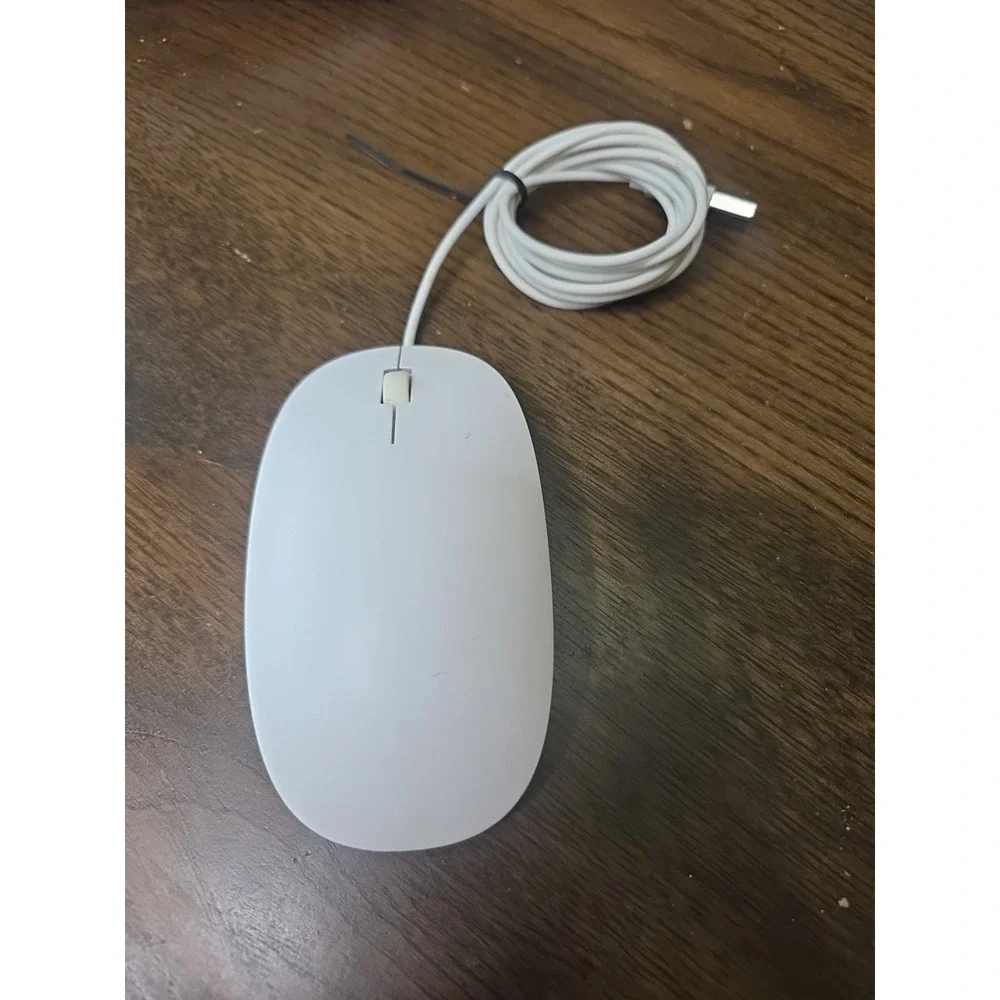 HP‎ White Lifestyle White Wired USB Optical Mouse MODEL TPC-P001M 2 Button F3